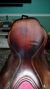 Partially done: Right side has been cleaned; left side is waiting it's turn for a bath.